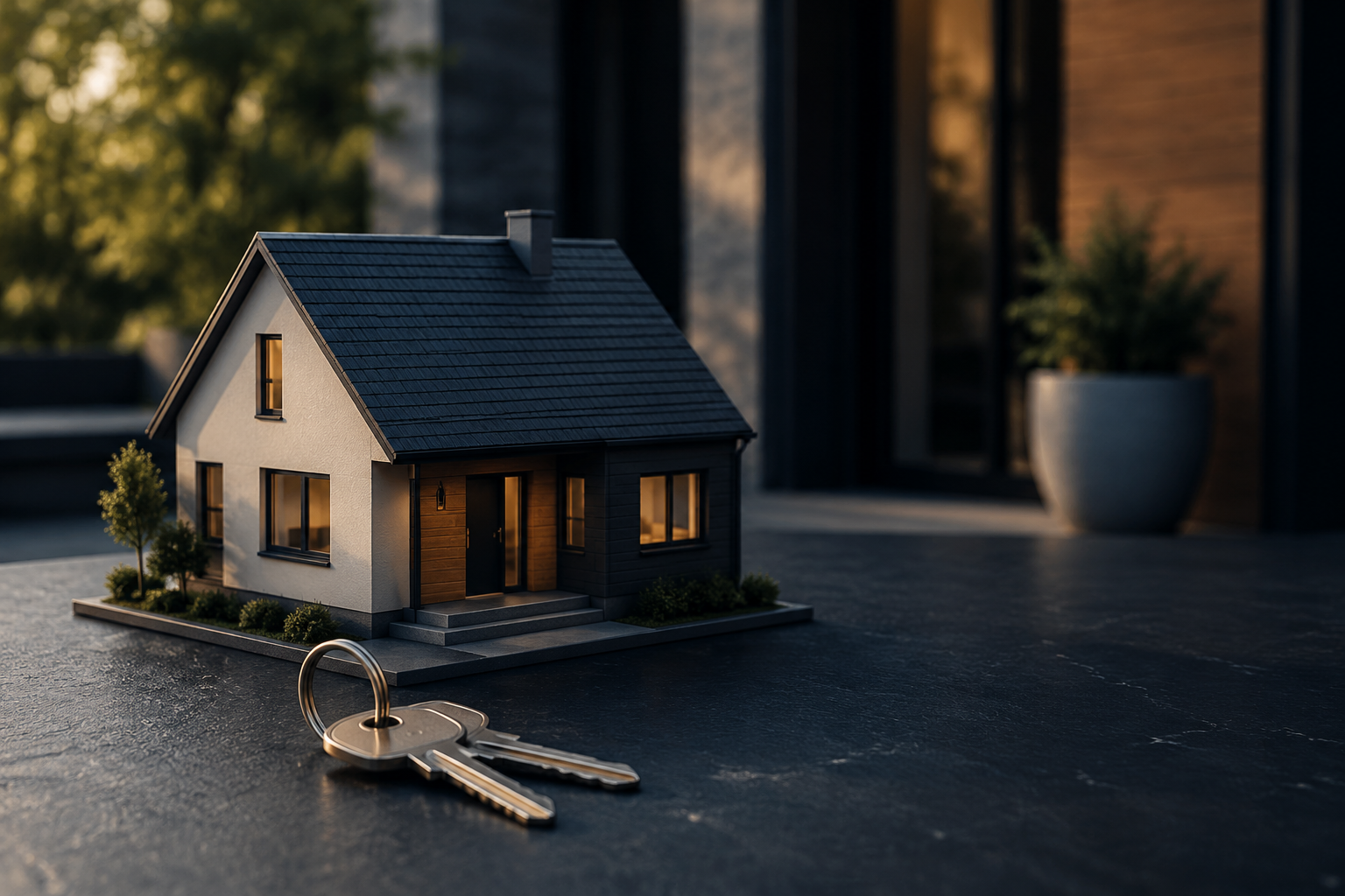 House model and keys representing protection and local service